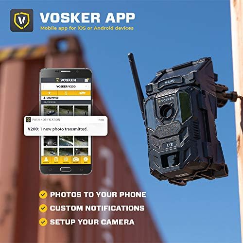 Vosker V200 | מצלמת אבטחה סלולרית | לוח סולארי מובנה | LTE, אלחוטי, עמיד בפני מזג אוויר, אין צורך ב- Wi-Fi